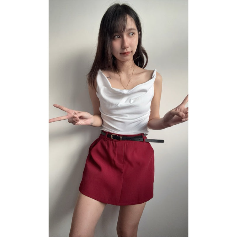 【T395】推荐微胖！显瘦百搭西装裤裙（送腰带）