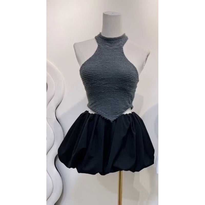【T401】适合小个子 甜美云朵花苞mini裙