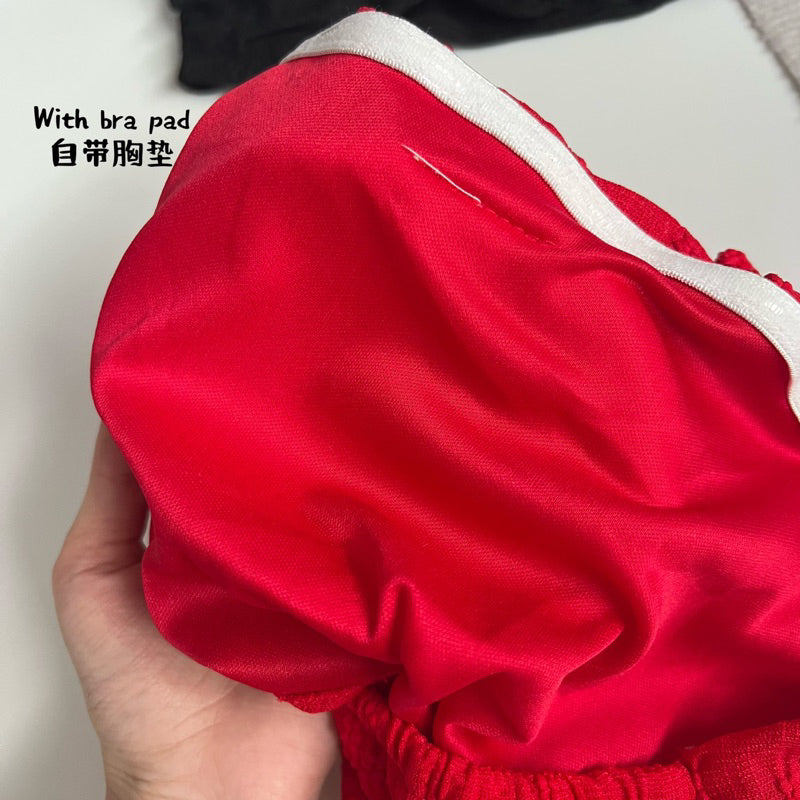 【T365】甜辣风 NARADA 蕾丝抹胸上衣-自带胸垫