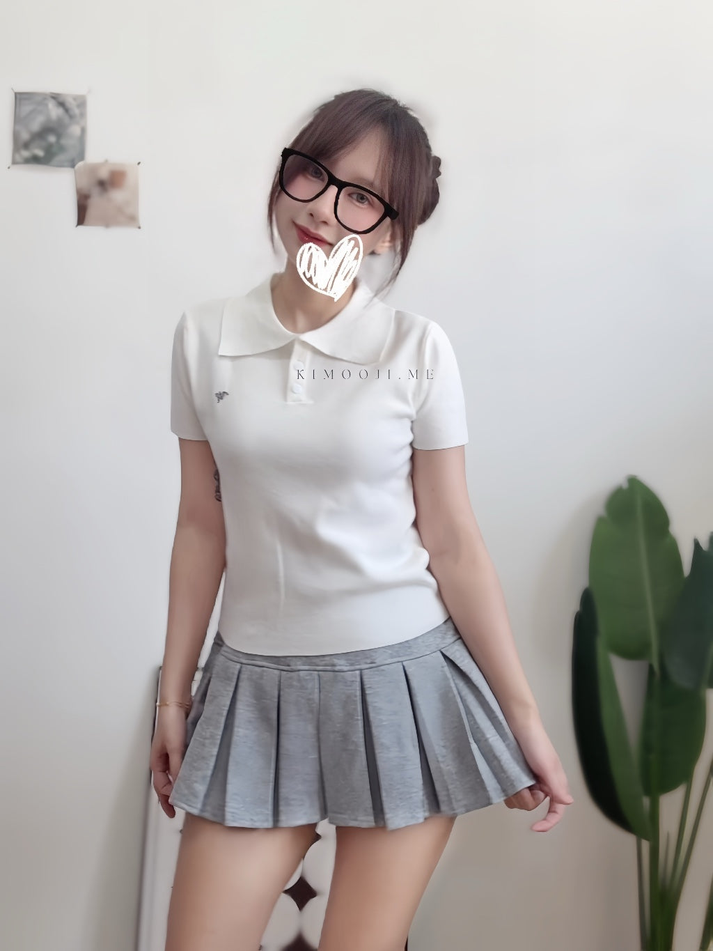 【T972】WAYA Knit Polo T 高品质针织短袖T恤女生