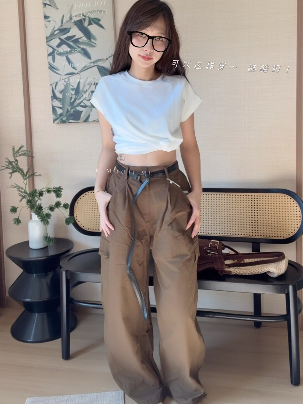【T967】宽松基础圆领T恤上衣 不挑身形