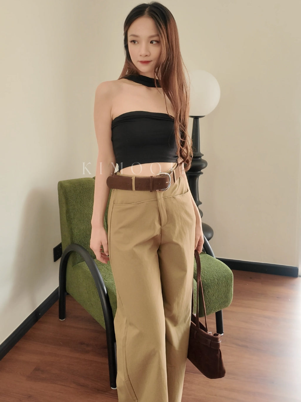 【T1019】百搭！莫代尔Choker Tube Top PINKO