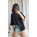 【T030】PREMIUM SIWA Space Cotton Women Oversize Top 太空棉 侧边开叉 Oversize Tee Women Tshirt