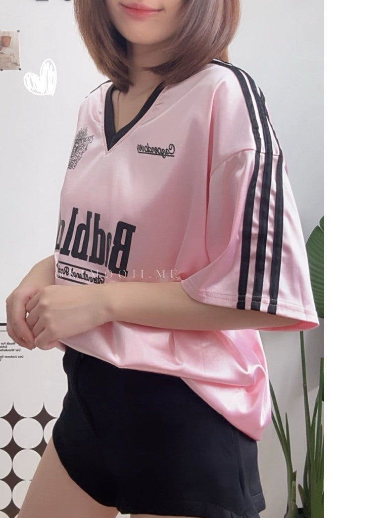 【T900】 宽松运动美式足球风宽松女Tee