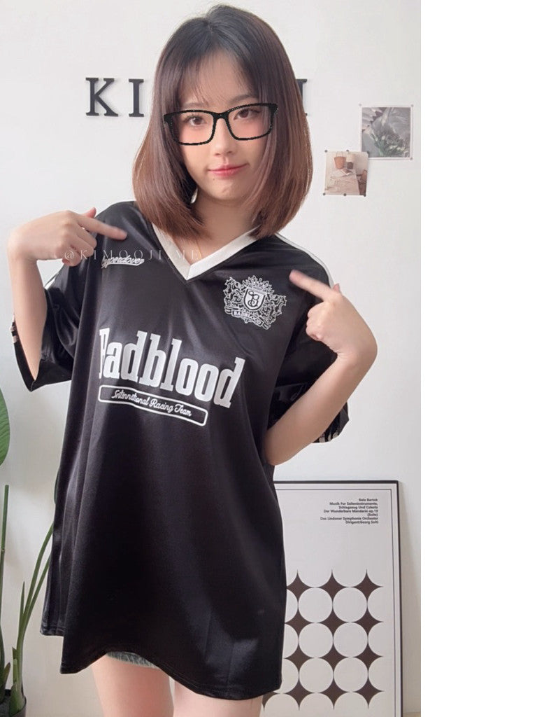 【T900】 宽松运动美式足球风宽松女Tee
