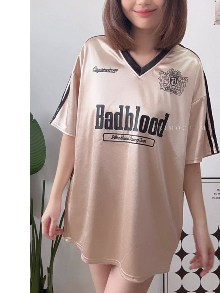 【T900】 宽松运动美式足球风宽松女Tee