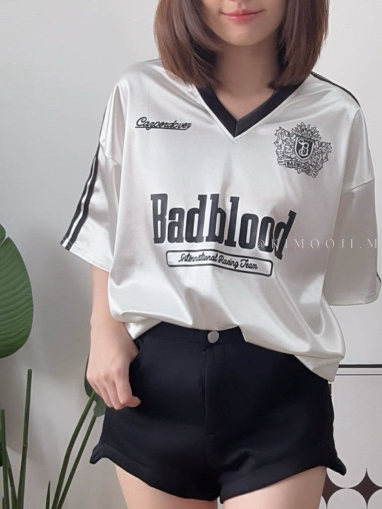 【T900】 宽松运动美式足球风宽松女Tee